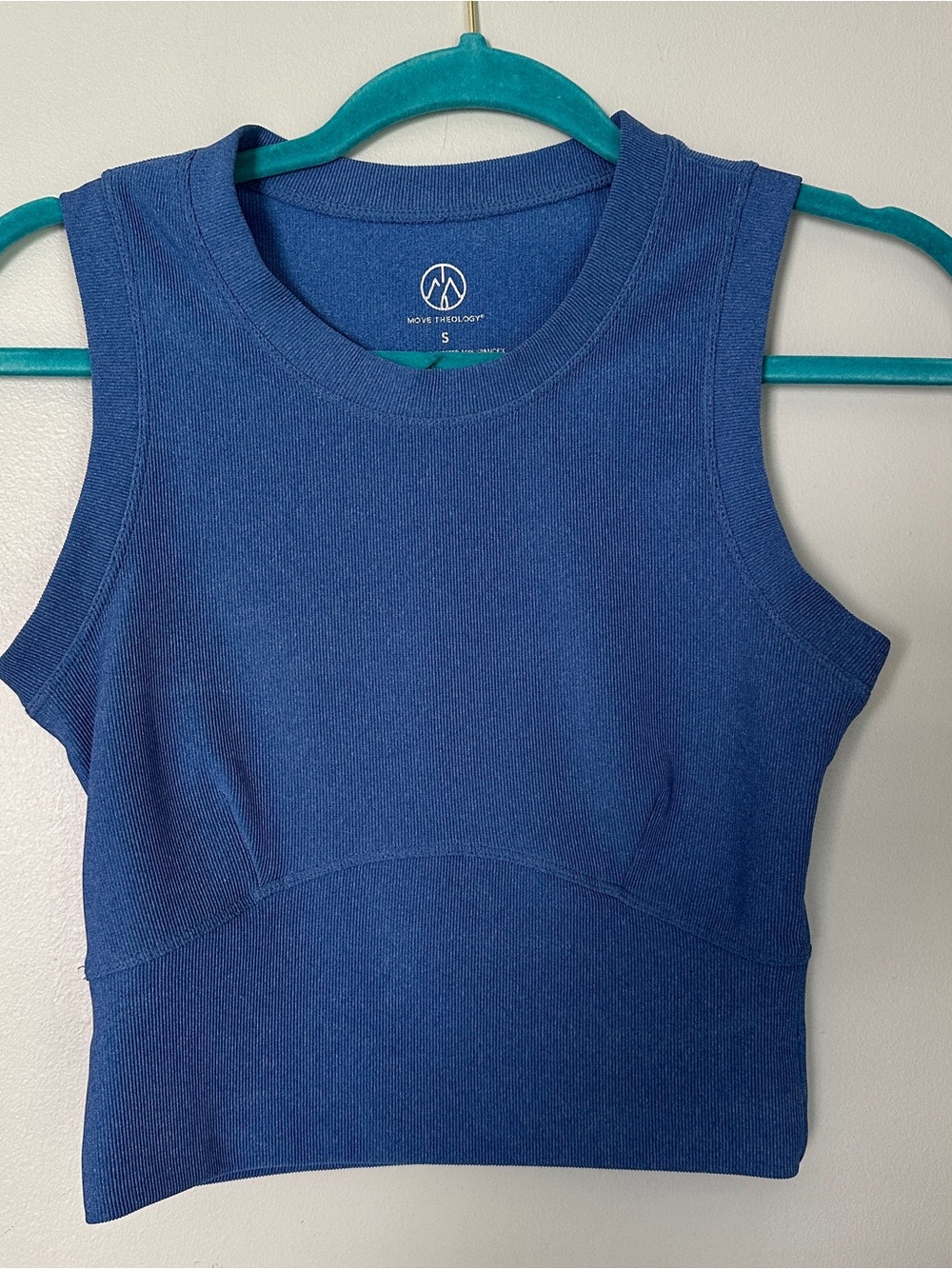 Move Theology Blue Ribbed Tank Top